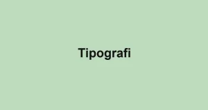 Tipografi